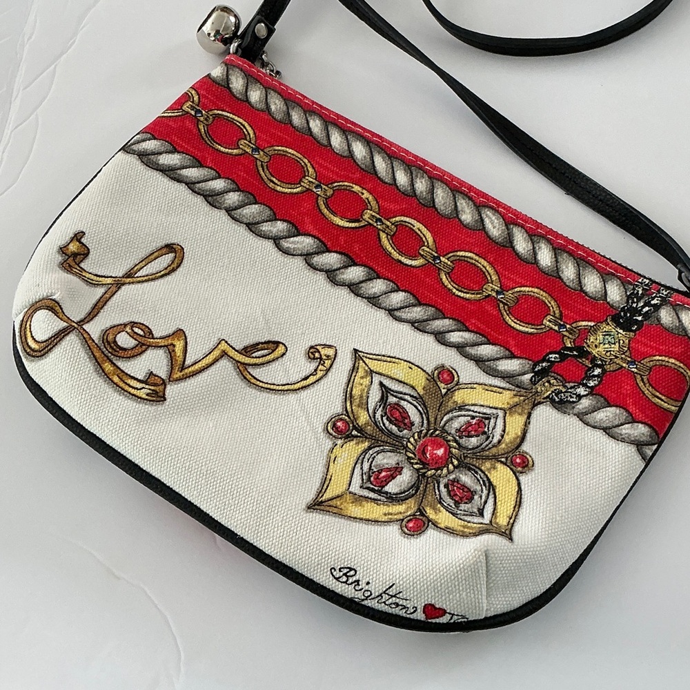 Brighton Red and White Love Shoulder Bag